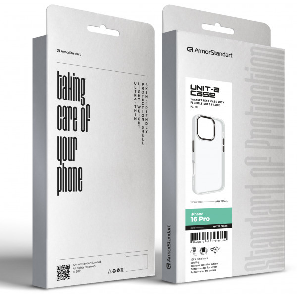 Фото - Чохол для смартфону Armorstandart UNIT2 for Apple iPhone 16 Pro Matte Clear (ARM78761)