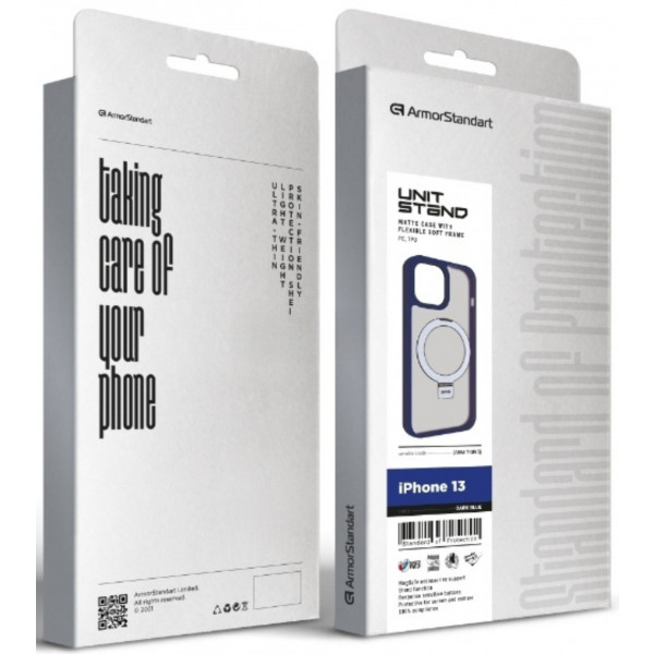 Фото - Чохол для смартфону Armorstandart Unit Stand for Apple iPhone 13 Dark Blue (ARM74895)