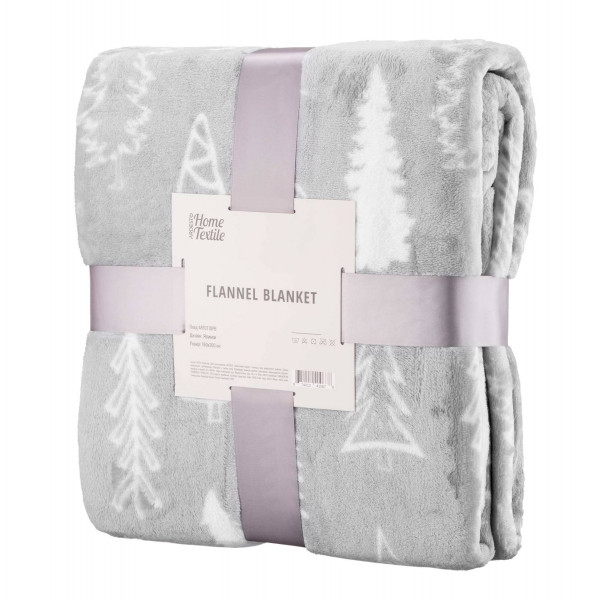 Фото - Плед полуторний Ardesto Flannel, 160х200 см Ялинки (ART0110PB)
