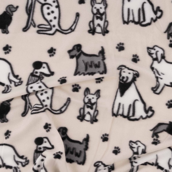 Фото - Плед односпальный ARDESTO Fleece 130x160 см песики серый (ART0724PB)