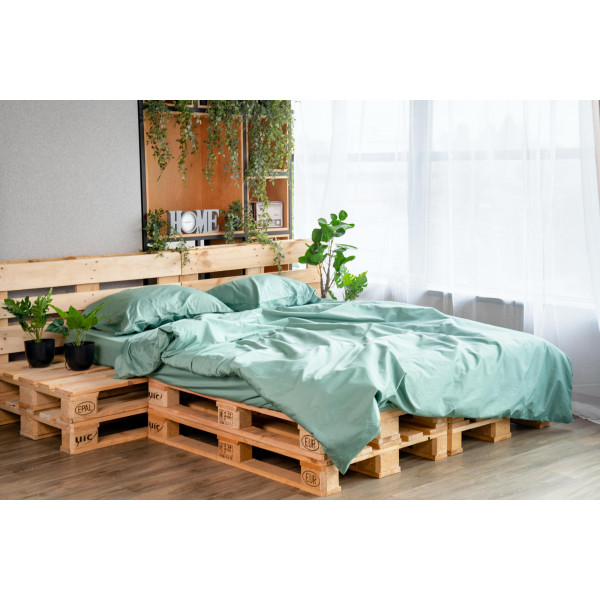 Фото - Простынь евро Ardesto Mix&Match 240х260 шалфей (ART2426FSG)