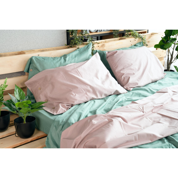 Фото - Простынь евро Ardesto Mix&Match 240х260 шалфей (ART2426FSG)