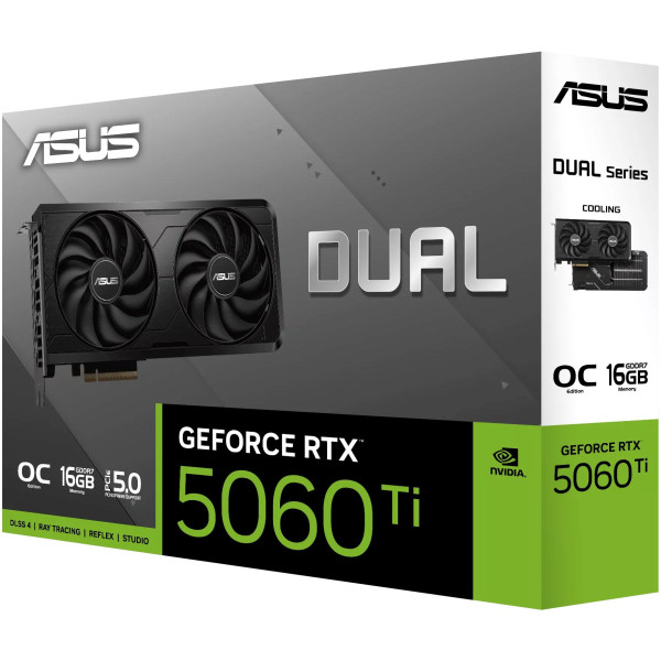 Фото - Відеокарта Asus GeForce RTX 5060 Ti 16GB GDDR7 Dual EVO OC (DUAL-RTX5060TI-O16G-EVO BULK)