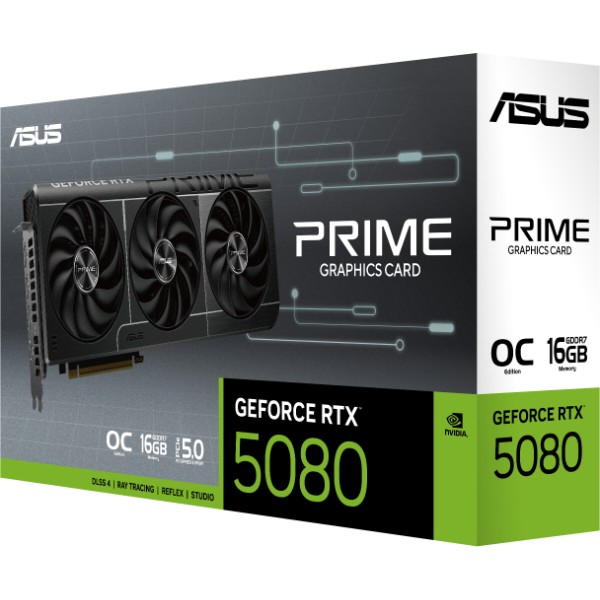 Фото - Видеокарта Asus Prime GeForce RTX 5080 16GB GDDR7 OC Edition (PRIME-RTX5080-O16G)