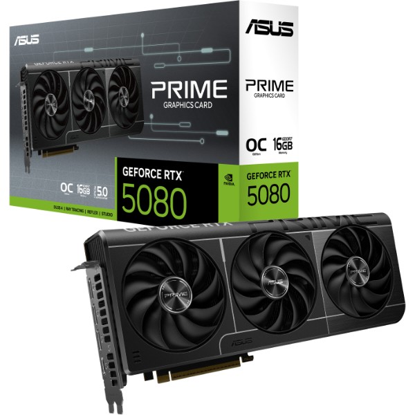 Фото - Видеокарта Asus Prime GeForce RTX 5080 16GB GDDR7 OC Edition (PRIME-RTX5080-O16G)