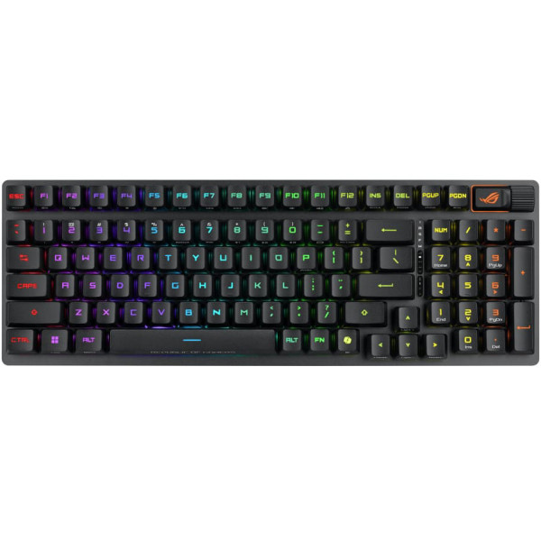 Фото - Клавиатура беспроводная игровая Asus ROG Strix Scope II RX Optical USB-A/WL/BT EN RGB Black (90MP03S0-BKUA20)