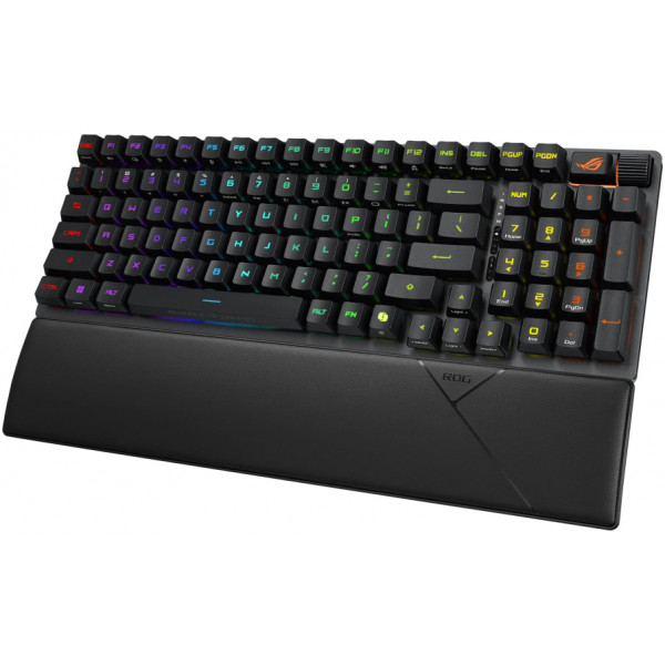 Фото - Клавиатура беспроводная игровая Asus ROG Strix Scope II RX Optical USB-A/WL/BT EN RGB Black (90MP03S0-BKUA20)