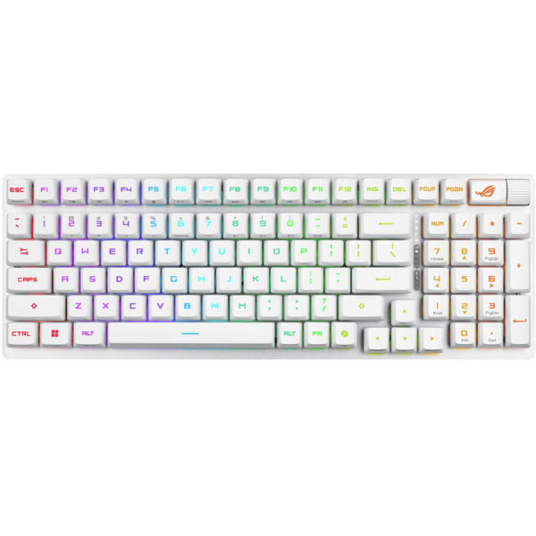 Фото - Клавіатура бездротова ігрова Asus ROG Strix Scope II RX Optical USB-A/WL/BT EN RGB White (90MP03S0-BKUA30)