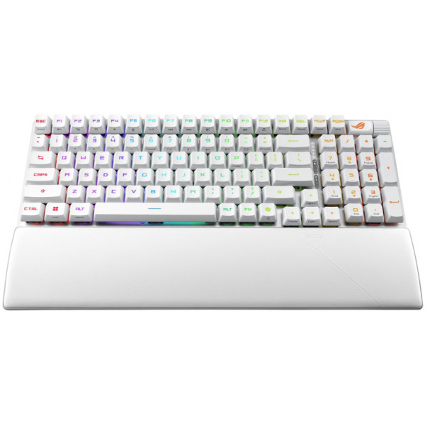 Фото - Клавіатура бездротова ігрова Asus ROG Strix Scope II RX Optical USB-A/WL/BT EN RGB White (90MP03S0-BKUA30)