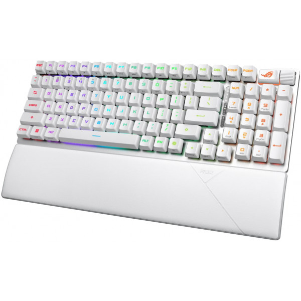 Фото - Клавіатура бездротова ігрова Asus ROG Strix Scope II RX Optical USB-A/WL/BT EN RGB White (90MP03S0-BKUA30)
