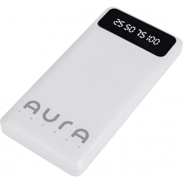 Фото - Батарея мобільна Aura NRG10 10000 mAh White (PBANRG10W)