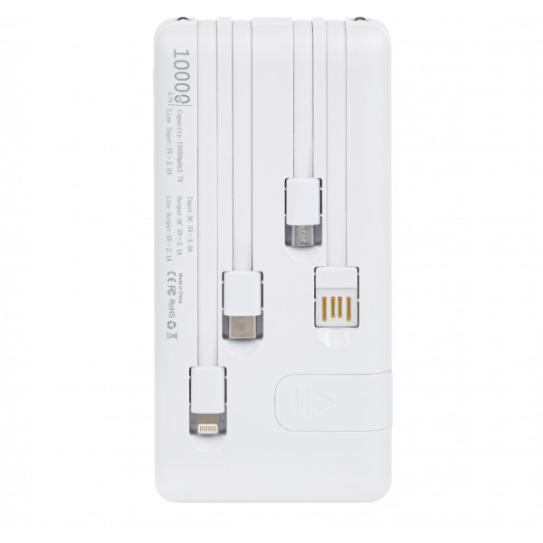 Фото - Батарея мобільна Aura NRG10 10000 mAh White (PBANRG10W)