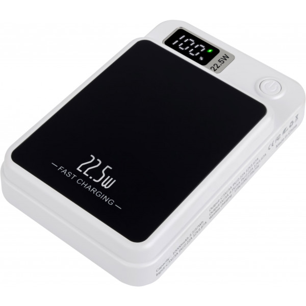 Фото - Батарея мобільна Aura NRG10W 10000 mAh 22.5W Wireless charging White (PBANRG10WW)