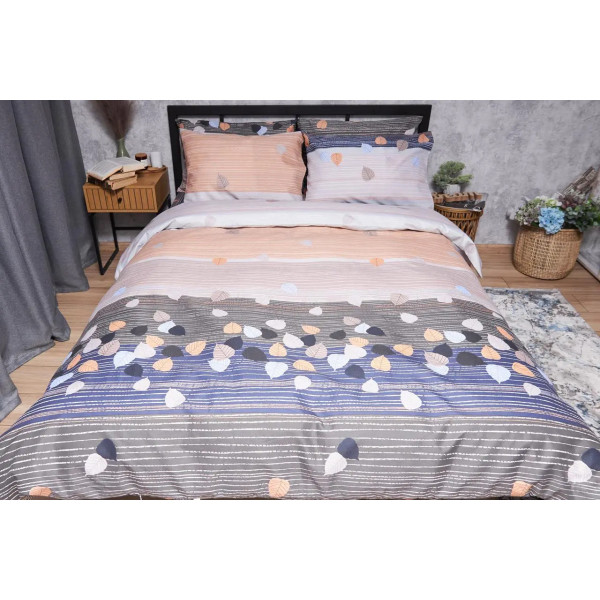 Фото - Комплект постільної білизни Moon&Star Мікросатин Premium «Autumn Glow» 160х220 см нав. 2х70х70 (MS-820004992)