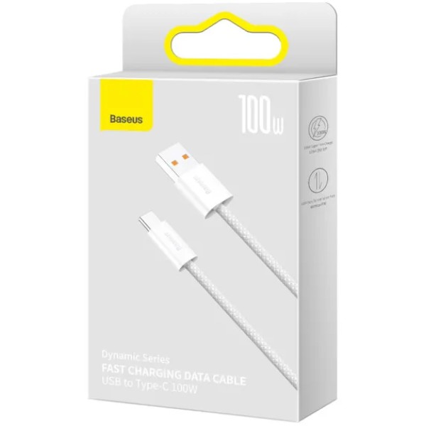 Фото - Кабель Baseus Dynamic Series Fast Charging Type-C 100W 2 m White (CALD000702)