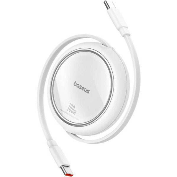 Фото - Кабель Baseus Free2Draw Mini Retractable Charging Cable Type-C to Type-C 100W 1m Moon White (P10364500211-00)