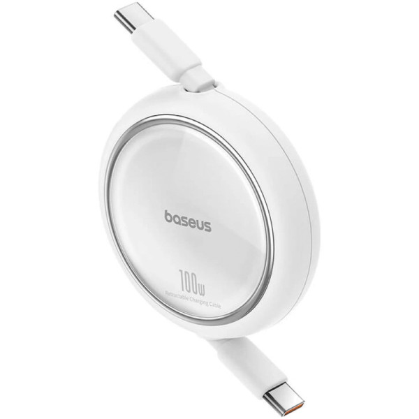 Фото - Кабель Baseus Free2Draw Mini Retractable Charging Cable Type-C to Type-C 100W 1m Moon White (P10364500211-00)