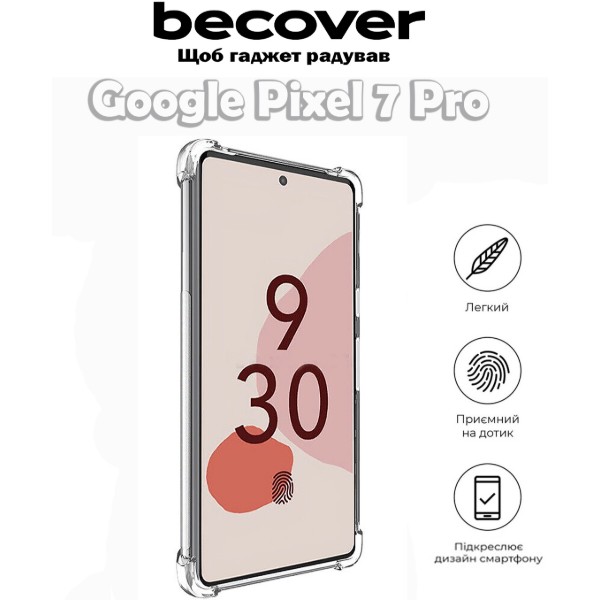 Фото - Чехол для смартфона BeCover Anti-Shock for Google Pixel 7 Pro Clear (709340)
