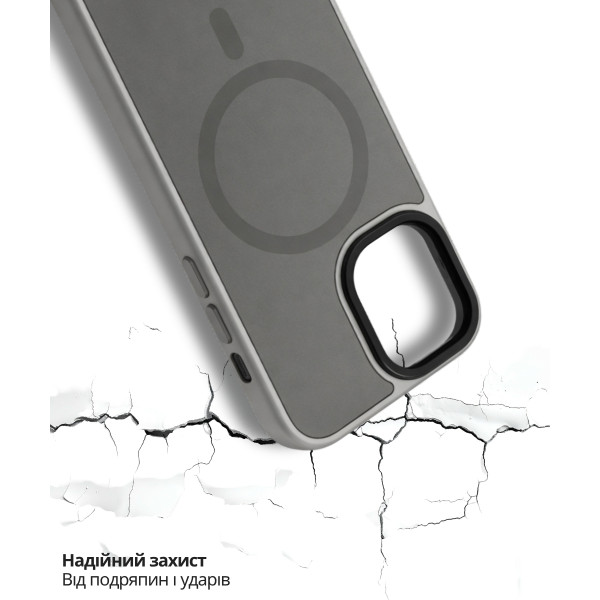 Фото - Чохол для смартфону BeCover FIBRA ArcLine Case with MagSafe for Apple iPhone 17 Gray (715374)