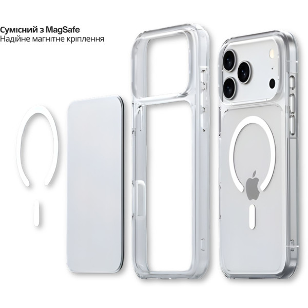 Фото - Чохол для смартфону BeCover FIBRA Crystal Case with MagSafe for Apple iPhone 17 Pro Max (715370)
