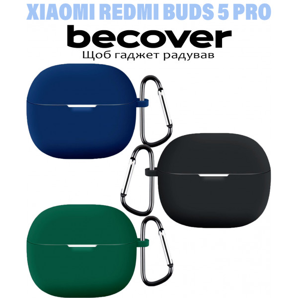 Фото - Чохол для навушників BeCover Silicon for Xiaomi Redmi Buds 5 Pro Black (710959)
