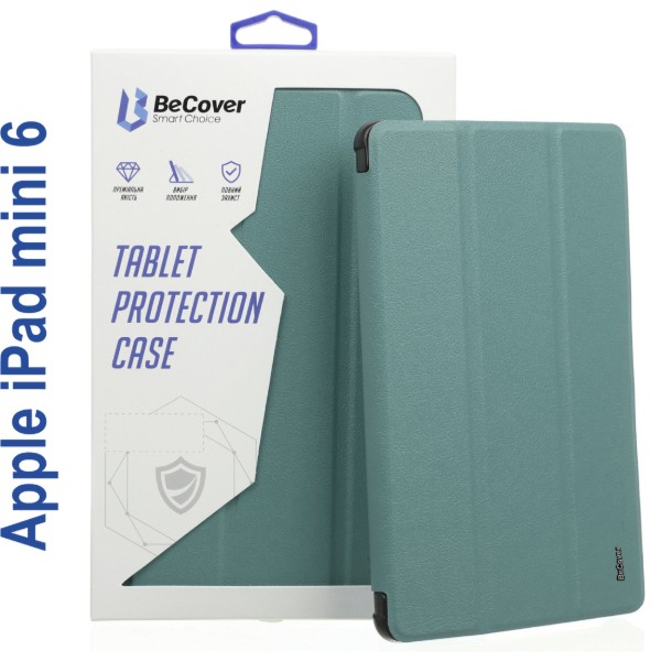 Фото - Чехол для планшета BeCover Tri Fold Soft TPU for Apple iPad mini 6 2021 Dark Green (706721)