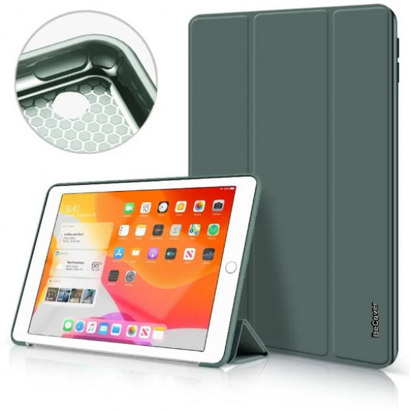 Фото - Чохол для планшету BeCover Tri Fold Soft TPU Silicone for Apple iPad 10.2 2019/2020/2021 Dark Green (708514)