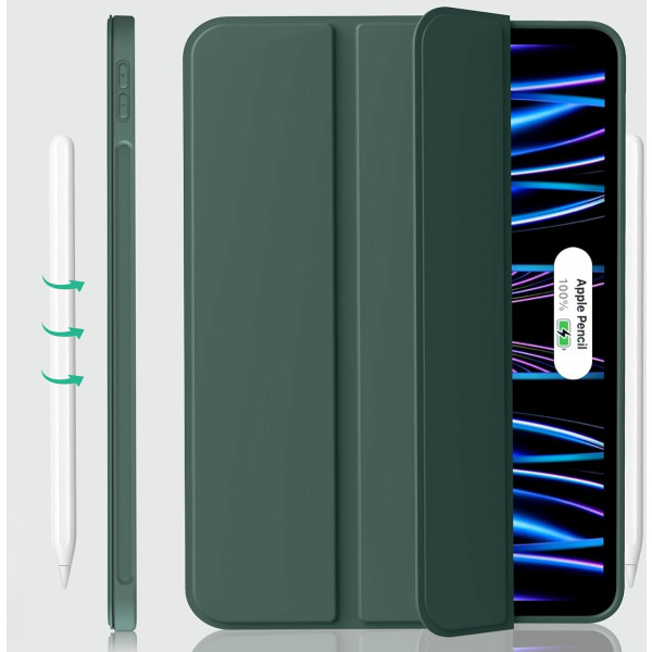 Фото - Чохол для планшету BeCover Tri Fold Soft TPU Silicone for Apple iPad Pro 11'' M4 2024 Dark Green (711746)