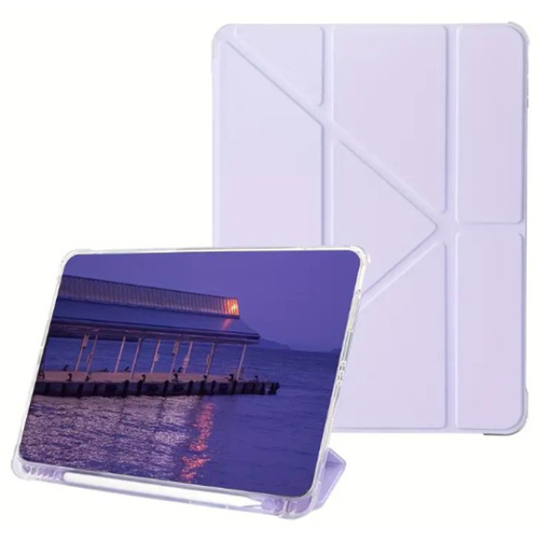 Фото - Чохол для планшета BeCover Ultra Slim Origami Transparent с креплением Apple iPad Air 11" M2/M3 2024/2025 Purple (711392)