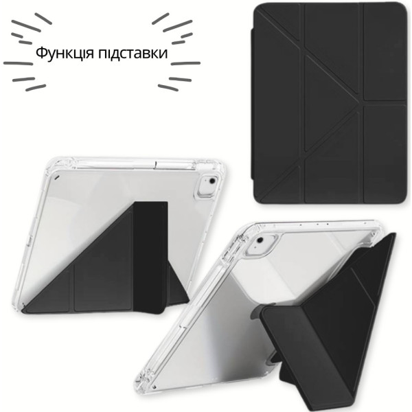 Фото - Чохол для планшета BeCover Ultra Slim Origami Transparent з кріпленням Apple iPad Air 13" M4 2026 Black (715287)