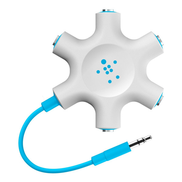 Фото - Переходник аудио Belkin jack 3.5мм/jack 3.5мм x5 Rockstar Blue (F8Z274btBLU)