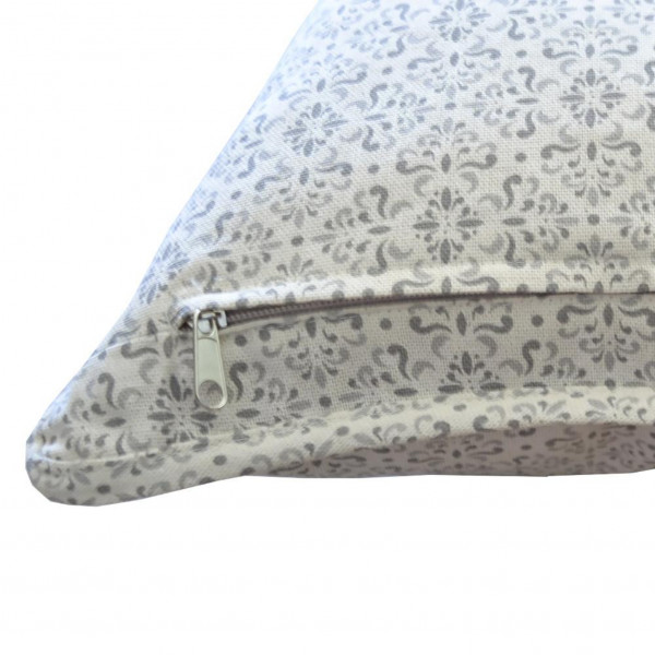 Фото - Подушка декоративна Прованс Bella Сірий вітраж 45х45 см (013586)