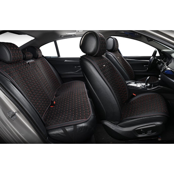 Фото - Комплект накидок на сидіння автомобіля Beltex Monte Carlo Black-red (BX81110)