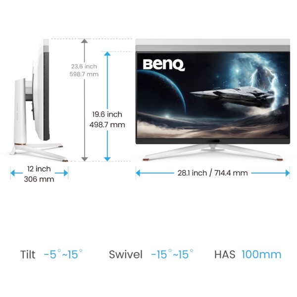 Фото - Уцінка - Монітор ігровий BenQ EX321UX (9H.LM7LB.QBE)