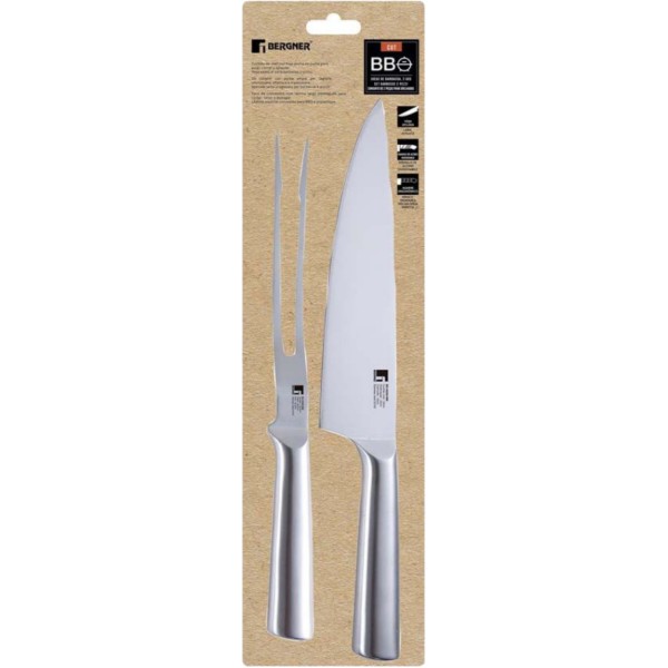 Фото - Набір столових приборів Bergner Bbq lovers 2 шт. (BG-40220-MM)