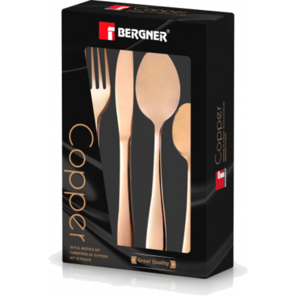 Фото - Набір столових приборів Bergner Copper 16 пр. (BG-45182-CP)