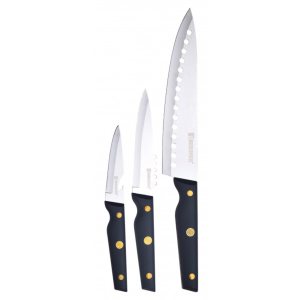 Фото - Набір ножів Bergner Pro reeco 3 пр. (BG-41026-DBL)