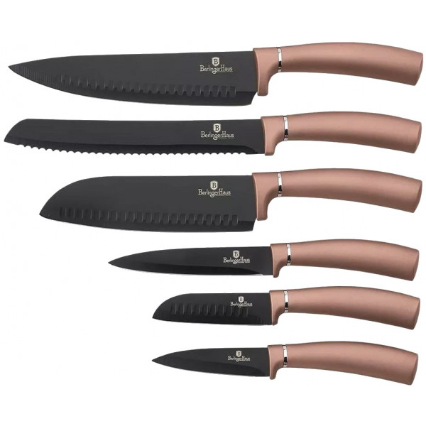 Фото - Набір ножів BerlingerHaus Metallic Line Rose Gold Edition 6 пр. (BH-2543)