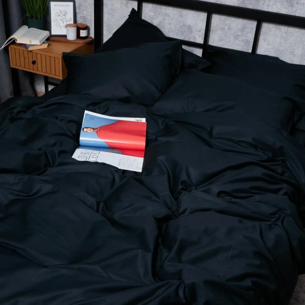 Фото - Комплект постельного белья Moon&Star Satin Premium Black Velvet 160х220 нав. 2х70х70 (MS-820008492)