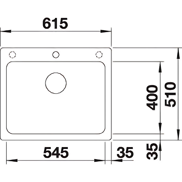 Фото - Мийка кухонна Blanco 525941 NAYA 6 ЧОРНИЙ