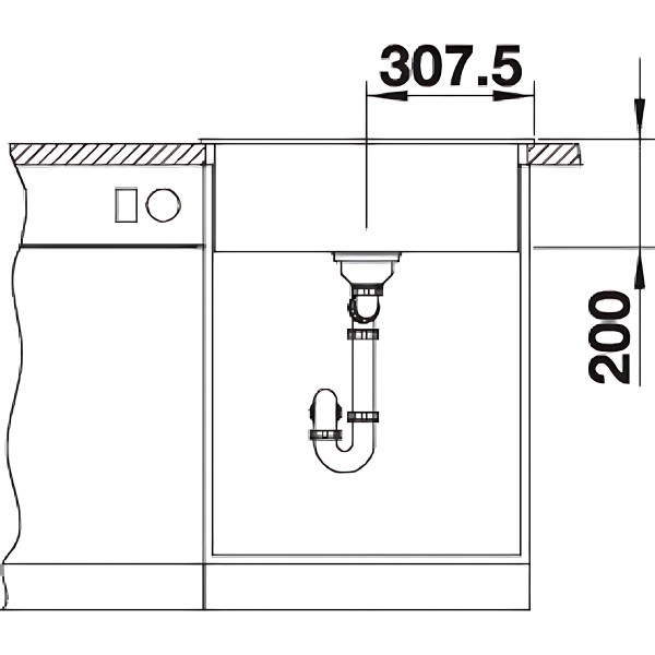 Фото - Мийка кухонна Blanco 525941 NAYA 6 ЧОРНИЙ
