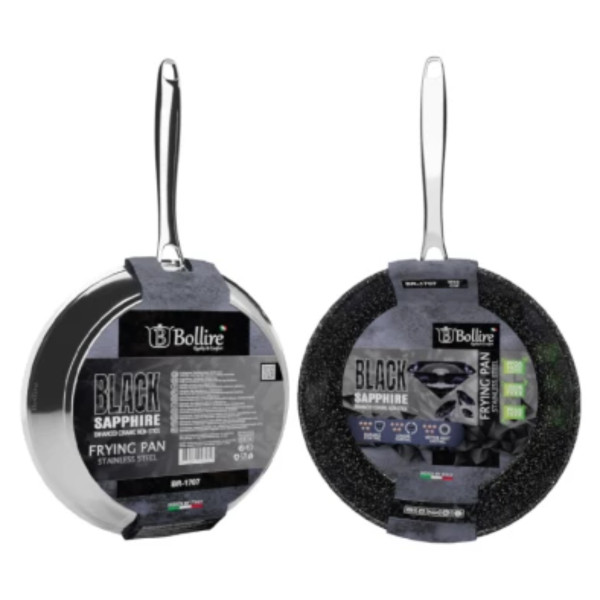 Фото - Сковорода універсальна Bollire Black Sapphire 20 см (BR-1705)
