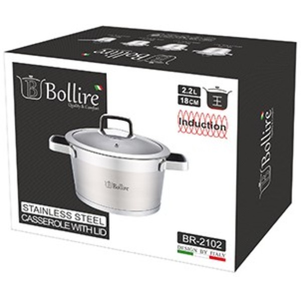 Фото - Кастрюля Bollire BR-2102 Palermo 18 см 2.2 л