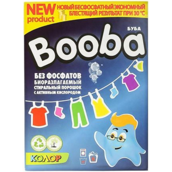 Фото - Пральний порошок BOOBA Колор 350 г (4820187580029)