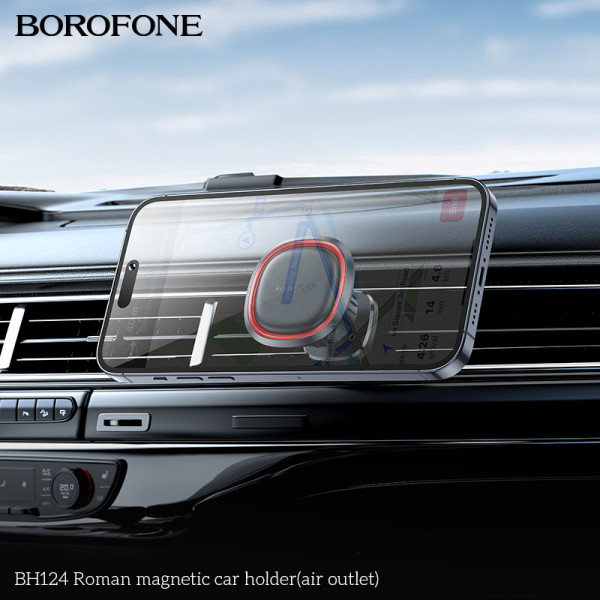 Фото - Автотримач BOROFONE BH124 Black and Red (6941991119545)