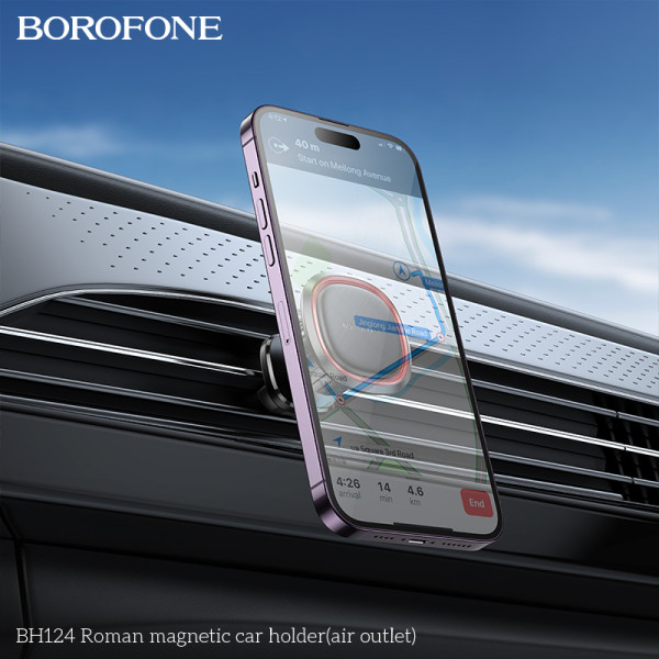 Фото - Автотримач BOROFONE BH124 Black and Red (6941991119545)