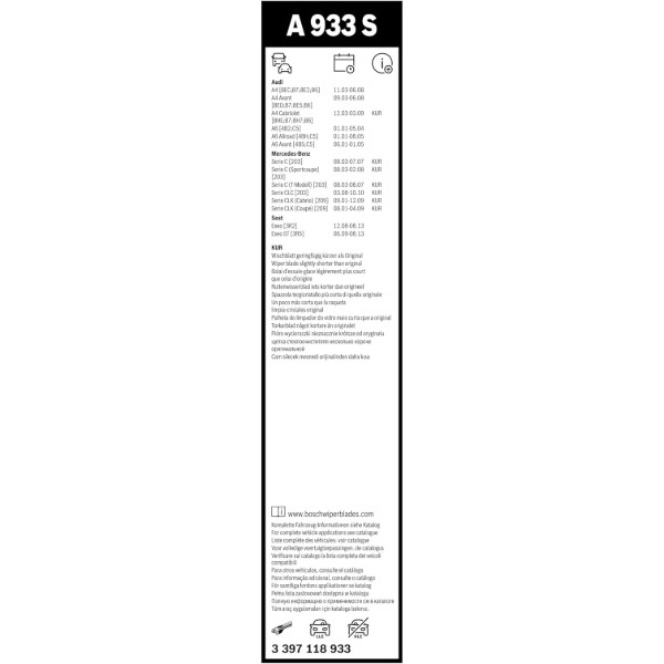 Фото - Щетка стеклоочистителя Bosch Aerotwin бескаркасный комплект 550/550мм (3 397 118 933)