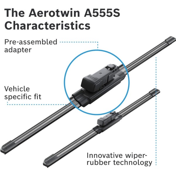 Фото - Щетка стеклоочистителя Bosch Aerotwin бескаркасный комплект 600/400мм (3 397 007 555)