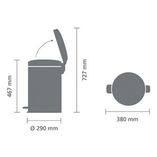 Фото - Бак для мусора с педалью Brabantia 20 л 149948