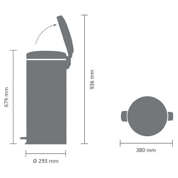 Фото - Бак для сміття з педаллю Brabantia 30 л 114 366